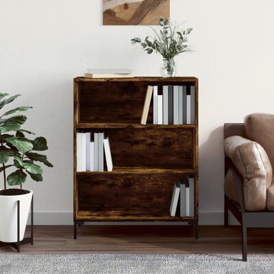 vidaXL Libreria Rovere Fumo 69,5x32,5x90 cm in Legno Multistrato