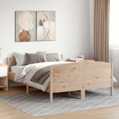 vidaXL Letto senza Materasso 140x190 cm in Legno Massello di Pino