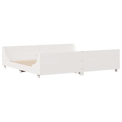 vidaXL Letto senza Materasso Bianco 180x200 cm Legno Massello di Pino