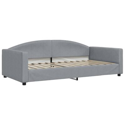 vidaXL Divano Letto Estraibile Cassetti Grigio Chiaro 100x200 Tessuto