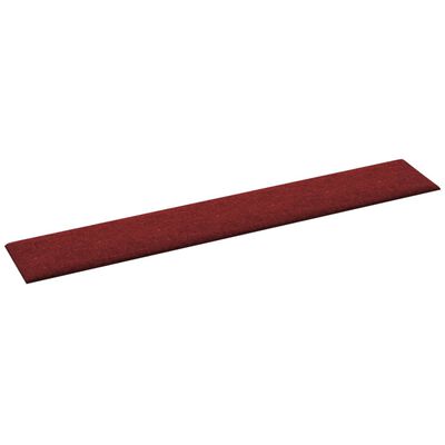 vidaXL Pannelli Murali 12 pz Rosso Vino 90x15 cm Tessuto 1,62 m²