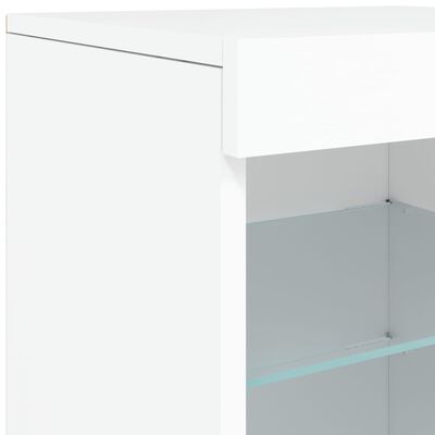 vidaXL Credenza con Luci LED Bianca 162x37x67 cm