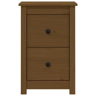 vidaXL Comodini 2 pz ambra 40x35x61,5 cm in Legno Massello di Pino