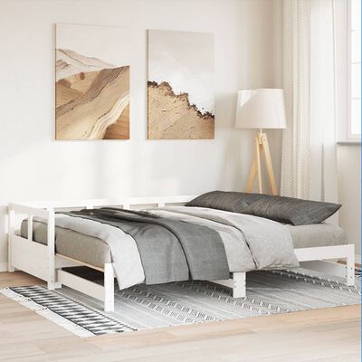 vidaXL Dormeuse senza Materasso Bianca 80x200 cm Legno Massello Pino