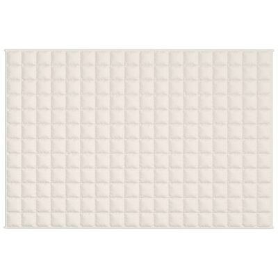 vidaXL Coperta Ponderata Crema Chiaro 122x183 cm 5 kg Tessuto