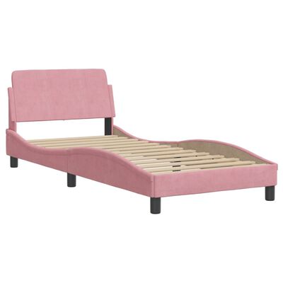 vidaXL Letto con Materasso Rosa 80x200 cm in Velluto