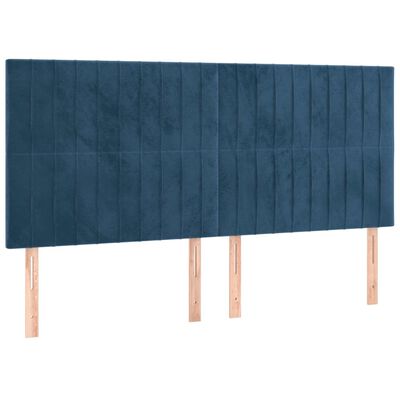 vidaXL Giroletto senza Materasso Blu Scuro 160x200 cm in Velluto