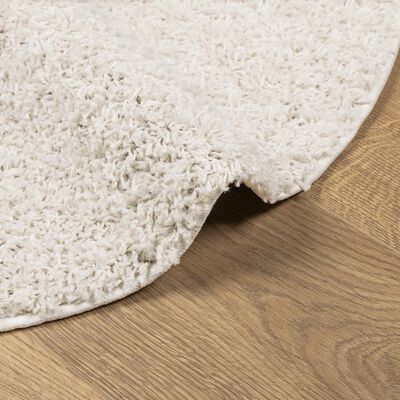 vidaXL Tappeto Shaggy PAMPLONA a Pelo Lungo Moderno Crema Ø 120 cm