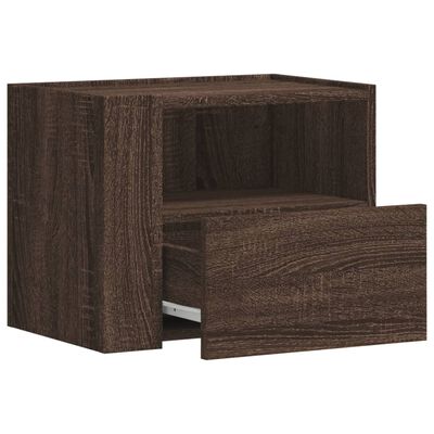 vidaXL Comodino a Muro Rovere Marrone 45x30x35 cm