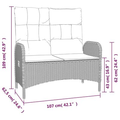 vidaXL Set da Pranzo da Giardino 4 pz con Cuscini in Polyrattan Grigio