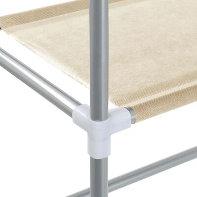 vidaXL Rastrelliera Lavatrice 2 Livelli Crema 71x29,5x170,5 cm Ferro