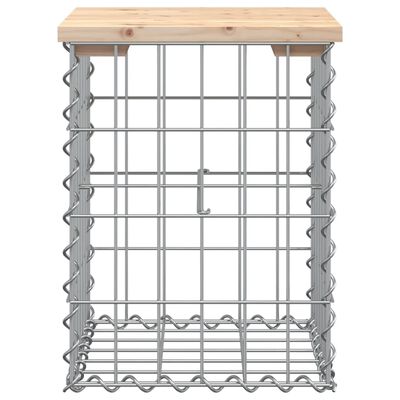 vidaXL Panca Giardino Design Gabbione 33x31x42 cm Legno Massello Pino