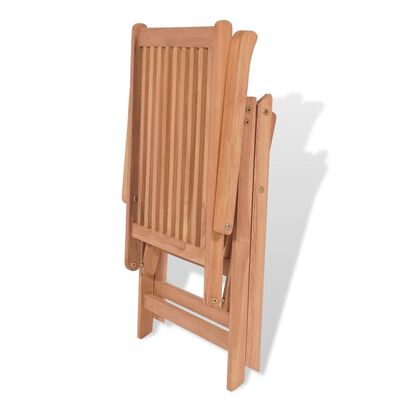 vidaXL Set da Pranzo da Giardino 7pz Sedie Pieghevoli Massello di Teak