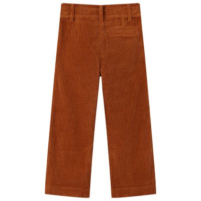 Pantaloni per Bambini in Velluto a Coste Cognac 128