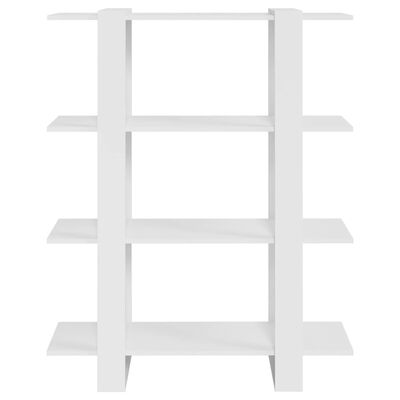 vidaXL Libreria/Divisorio Bianco Lucido 100x30x123,5 cm