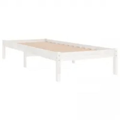 vidaXL Giroletto Bianco in Legno Massello 90x200 cm