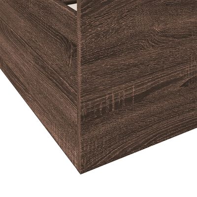 vidaXL Giroletto Cassetti Rovere Marrone 120x190 cm Legno Multistrato