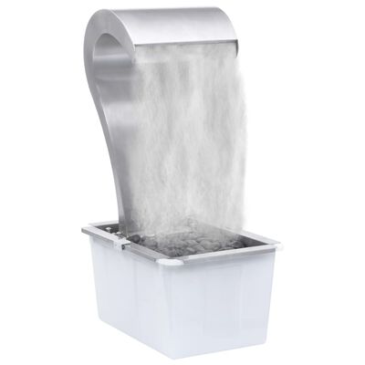 vidaXL Cascata da Giardino Argento 52,4x34,2x82 cm in Acciaio Inox