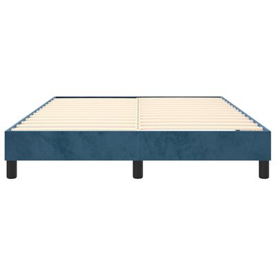 vidaXL Giroletto senza Materasso Blu Scuro 140x190 cm in Velluto