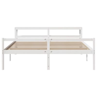 vidaXL Letto Anziani con Testiera Bianco 180x200cm Legno Massello Pino