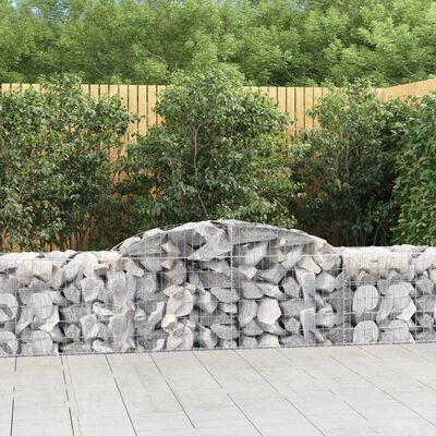 vidaXL Cesti Gabbioni ad Arco 4 pz 300x50x60/80 cm Ferro Zincato