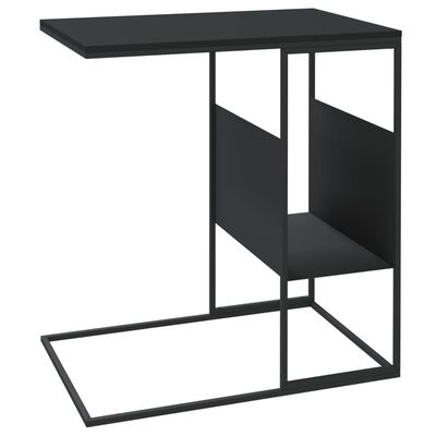 vidaXL Tavolino Nero 55x36x59,5 cm Legno Multistrato