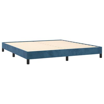 vidaXL Giroletto senza Materasso Blu Scuro 160x200 cm in Velluto