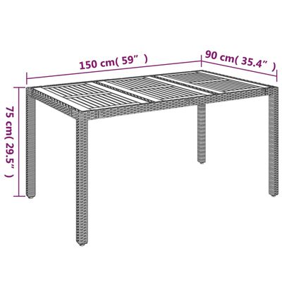 vidaXL Set da Pranzo da Giardino 5 pz con Cuscini in Polyrattan Grigio