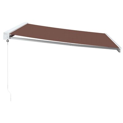 vidaXL Tenda Sole Retrattile Manuale 400x300 cm Marrone