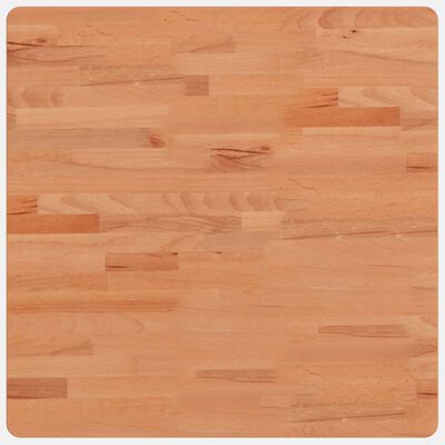 vidaXL Piano per Tavolo 60x60x2,5 cm Quadrato Legno Massello di Faggio