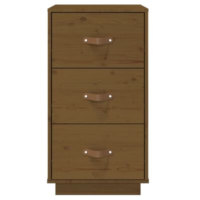  vidaXL Comodino Ambrato 40x40x75 cm in Legno Massello di Pino