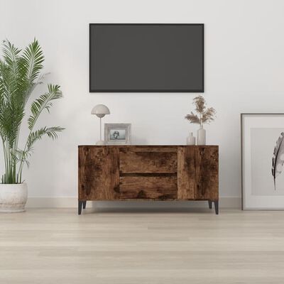 vidaXL Mobile Porta TV Rovere Fumo 102x44,5x50 cm in Legno Multistrato