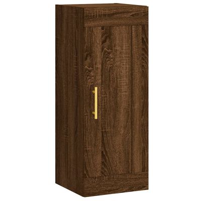 vidaXL Mobile a Parete Rovere Marrone 34,5x34x90 cm Legno Multistrato