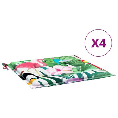 vidaXL Cuscini per Sedia 4 pz Multicolore 50x50x3 cm in Tessuto