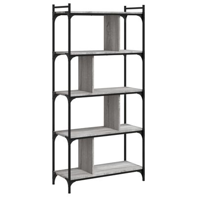 vidaXL Libreria Grigio Sonoma 5 Ripiani 76x32x158 cm Legno Multistrato