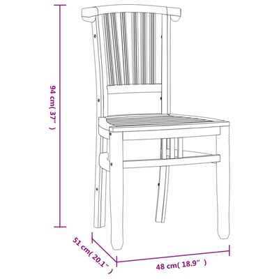 vidaXL Set da Pranzo per Giardino 3 pz in Legno Massello di Teak