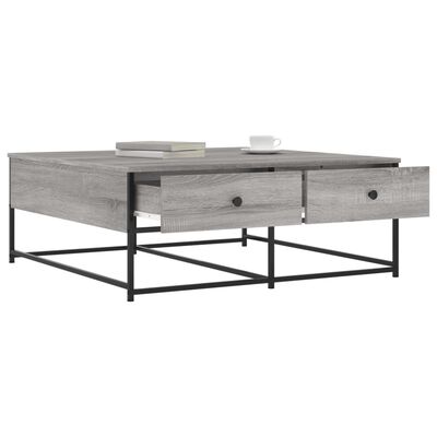 vidaXL Tavolino da Salotto Grigio Sonoma 100x99x40cm Legno Multistrato