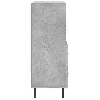 vidaXL Credenza Grigio Cemento 34,5x34x90 cm in Legno Multistrato