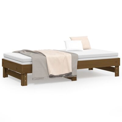 vidaXL Dormeuse Estraibile Ambra 2x(90x190) cm Legno Massello di Pino