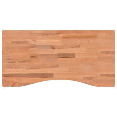 vidaXL Piano per Scrivania 80x(36-40)x2,5 cm Legno Massello di Faggio