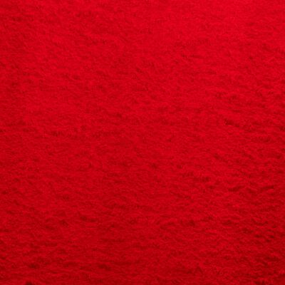 vidaXL Tappeto a Pelo Corto HUARTE Morbido e Lavabile Rosso Ø 80 cm