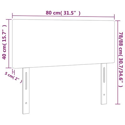 vidaXL Testiera Bianca 80x5x78/88 cm in Similpelle