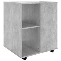 vidaXL Mobiletto con Ruote Grigio Cemento 60x53x72cm Legno Multistrato