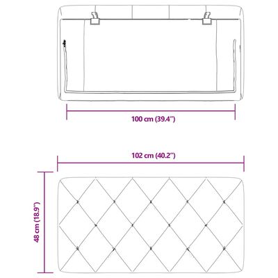 vidaXL Cuscino Testiera Grigio Chiaro 100 cm in Velluto