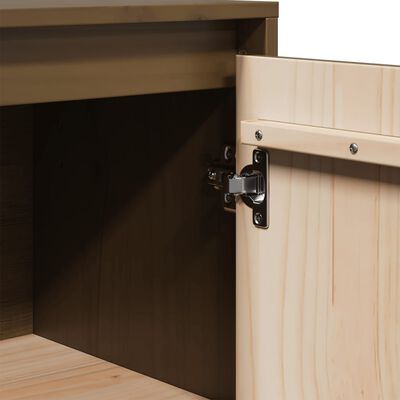 vidaXL Credenze 2 pz Ambra 31,5x34x75 cm in Legno Massello di Pino