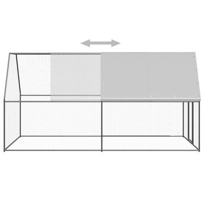 vidaXL Gabbia per Polli 2x4x2 m in Acciaio Zincato