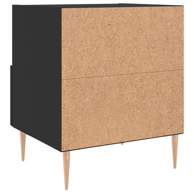 vidaXL Comodino Nero 40x35x47,5 cm in Legno Multistrato