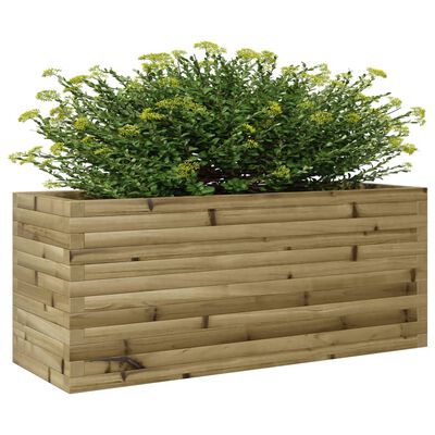 vidaXL Fioriera da Giardino 110x40x46 cm in Legno di Pino Impregnato