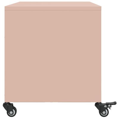 vidaXL Mobile TV Rosa 68x39x43,5 cm in Acciaio