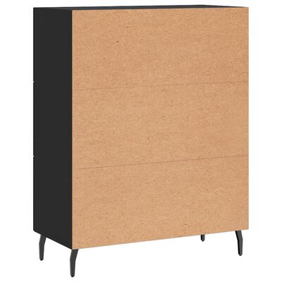 vidaXL Credenza Nera 69,5x34x90 cm in Legno Multistrato